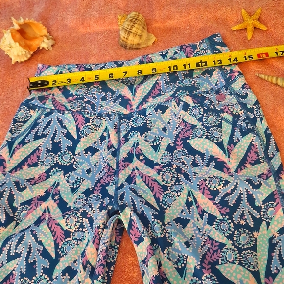Lilly Pulitzer Leggings-High Rise Barton Blue Star Gazing NWT Medium - Picture 10 of 14